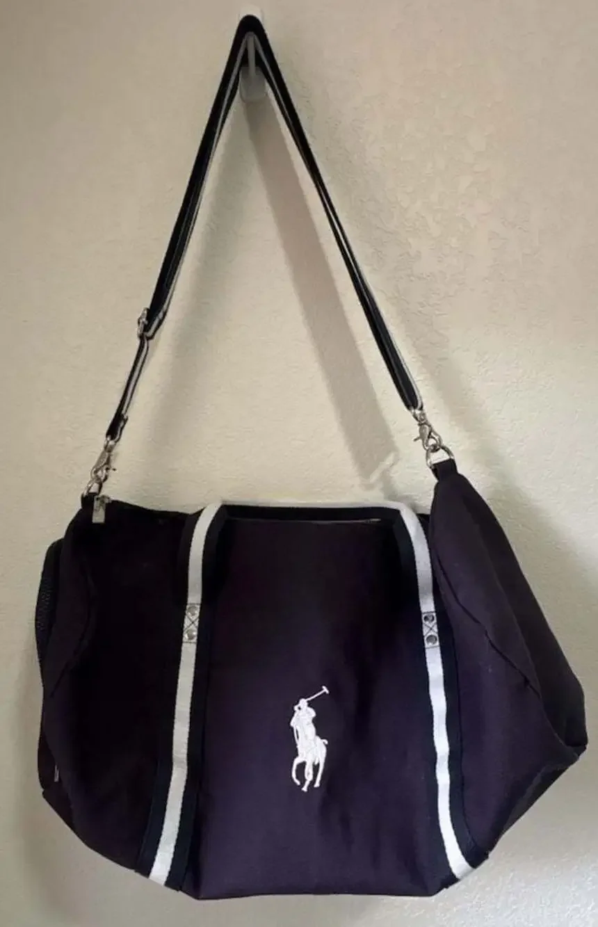Polo Ralph Lauren Fragrances Navy Blue Duffle Gym Carry-On Weekender Travel Bag